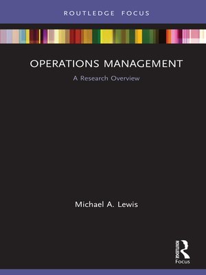 cover image of Operations Management